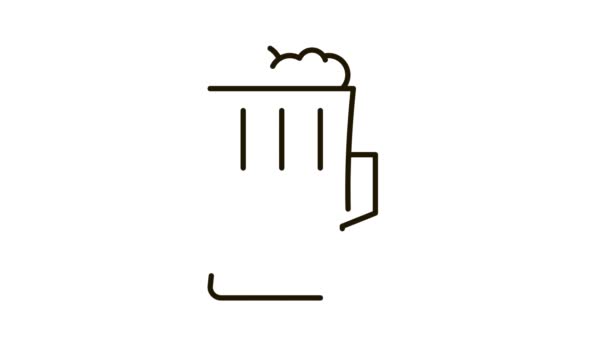 Foamy Beer Cup Icon Animation — 비디오