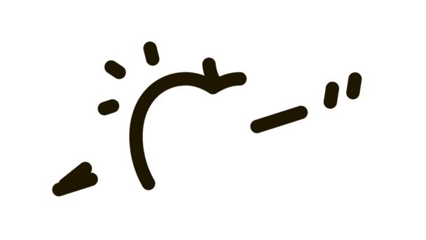 Apple Pierced Boogschieten Pijl pictogram Animatie — Stockvideo