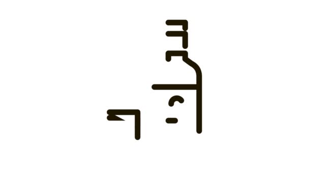 Sake Bottle Cup Icon动画 — 图库视频影像