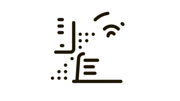 Wi-Fi Network Spreads Icon Animation — стокове відео