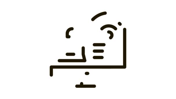 透过Wi-Fi Icon动画网上购物 — 图库视频影像