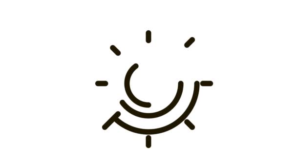 Scorching Sun ikon animáció — Stock videók