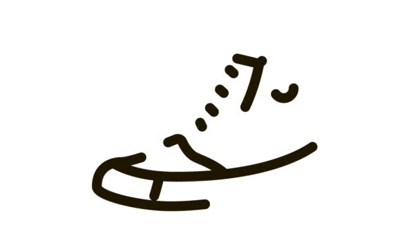 Sapatos de boxe Sapatilhas Ícone Animação — Vídeo de Stock