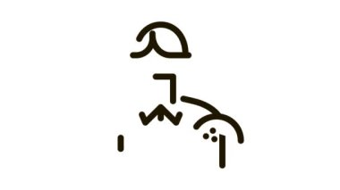 Erkek Bowling Oyuncusu Simgesi Canlandırması