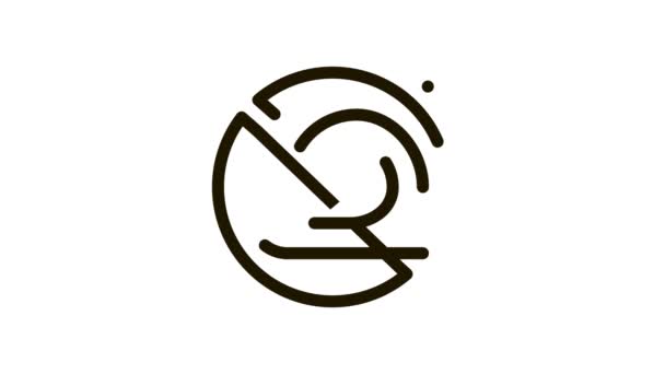 Animación de icono de caracol cruzado — Vídeos de Stock