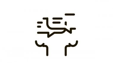 İnsan Siluetleri Konuşan Çevik Element Simgesi Canlandırması