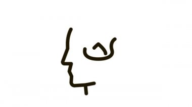 İnsan Siluetinde Yanan Alevler Akıl Simgesi Canlandırması