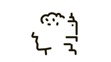 Beyin Şırıngası Aşısı Baş Ağrısı Simgesi Canlandırması