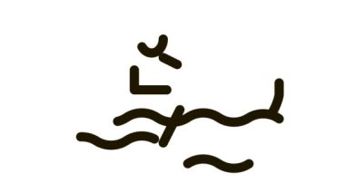 Kürek Kayığı Kano Simge Canlandırması