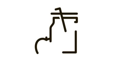 Sağlıklı İçecekle Kavanoz ve Elma Biyohack Simgesi Canlandırması