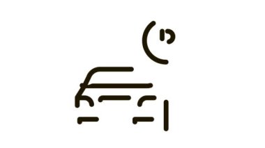 Otopark İmza Simgesi Canlandırması Yakınındaki Araba