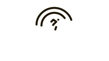 Koşucu Atletizm Konumlandırma Simgesi Canlandırması