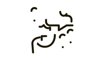 Erkek Simgesi Animasyonu Hakkında Düşünen Kadın