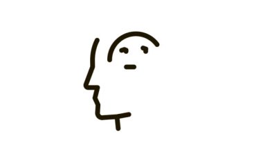 Man Melancholy Smiley Simgesi Canlandırması