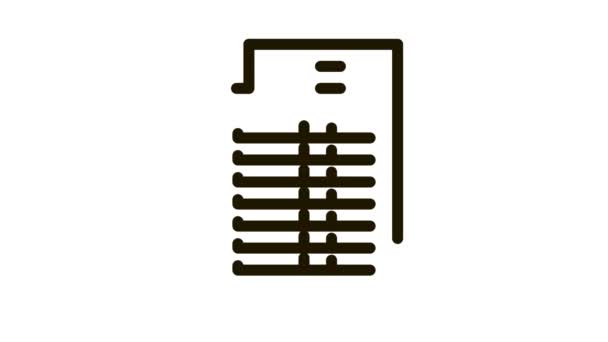 Preisliste Financial Document File Icon Animation — Stockvideo