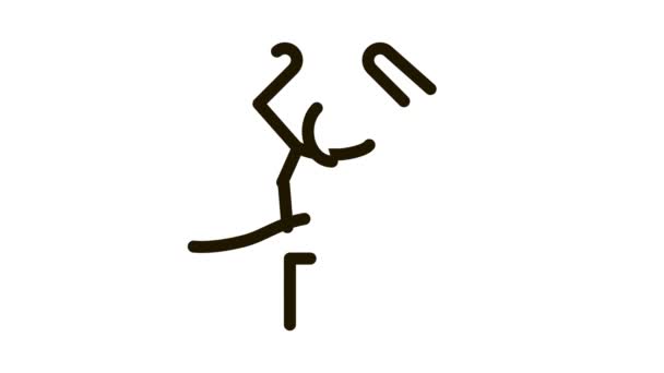 Animace ikon slzného pásu běžce — Stock video