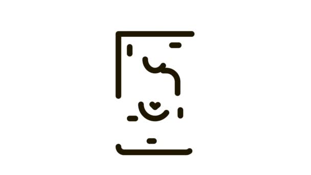 Ikona weryfikacji osoby telefonicznej Animacja — Wideo stockowe