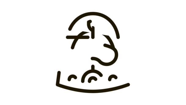 Máscara de Bombero Casco Icono Animación — Vídeo de stock