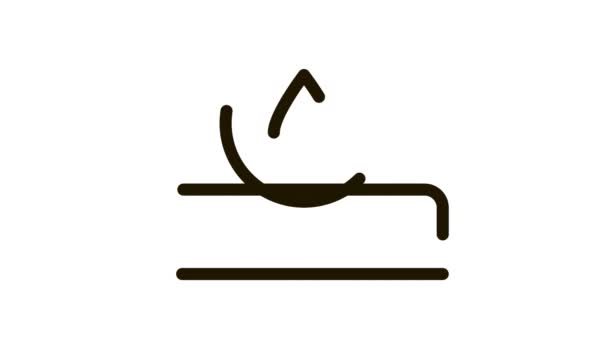 Mattress Water Drop Icon Animation — Stock Video