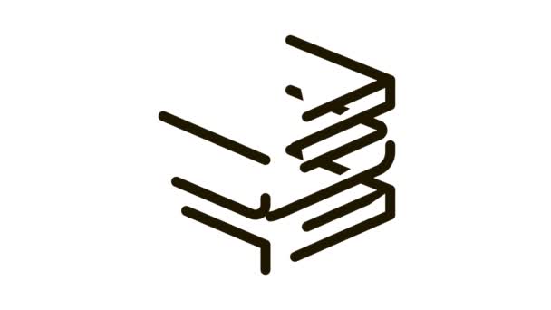 Animace ikon matrace pěnové vrstvy — Stock video