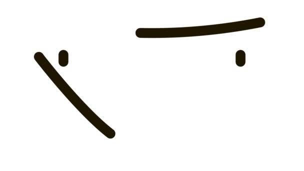 Ковзання Штани іконка Начерки ілюстрації — стокове відео
