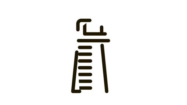 Juez Tower Chair Icon Animación — Vídeo de stock