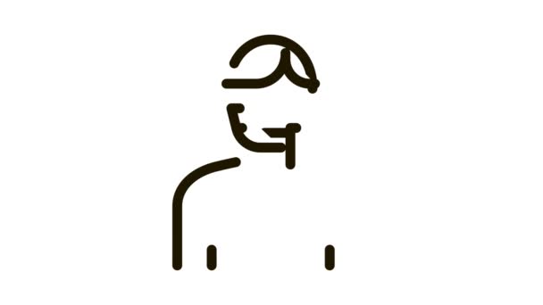 Man ansiktsmask ikon Animation — Stockvideo