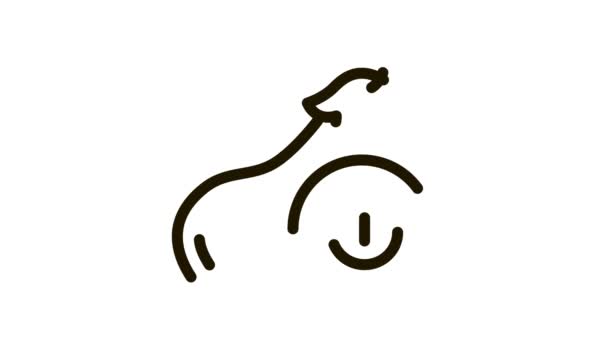 Animación icono de la hoja de berenjena — Vídeo de stock