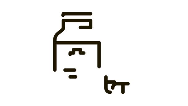 Pills Bottle Icon Animation — Stock Video