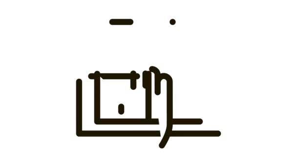Hand scannen pictogram Animatie — Stockvideo