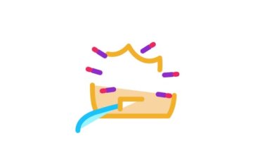 kadın yüz akupunktur simgesi canlandırması