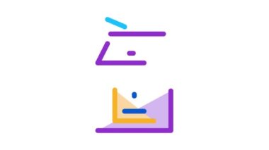 Saman Simgesi Canlandırması ile paketlenmiş yoğurt içmek