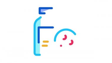 Dermatit Simgesi Canlandırması için tıbbi şişe