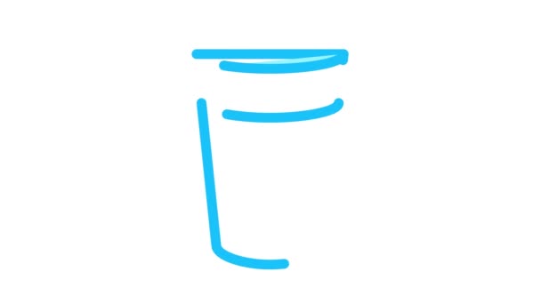 Szklanka mleka Icon Animation — Wideo stockowe