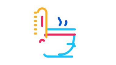 çay fincanı sıcaklığı simge canlandırması