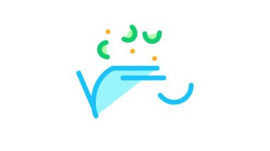 Çay yapraklı çaydanlık Simge Canlandırması