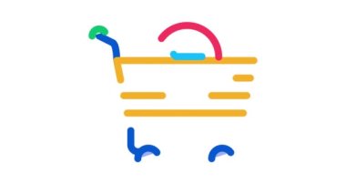 Vergisiz ürünler için tramvay Simge Canlandırması