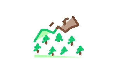 Bitki örtülü dağ manzarası Simge CanlandırmasıName