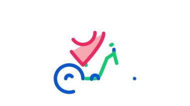 coğrafi konum belirleme bisikleti simgesi canlandırması