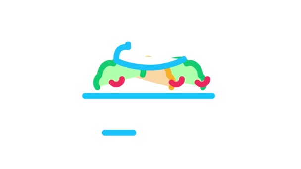 Mayonnaise salad Icon Animation — Stock Video