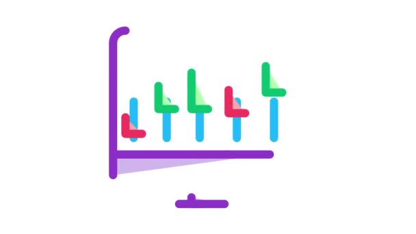 Computer Schaltung Verkäufe Kauf Symbol Illustration — Stockvideo