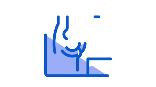Röntgenfoto van het bot Icon Animatie — Stockvideo