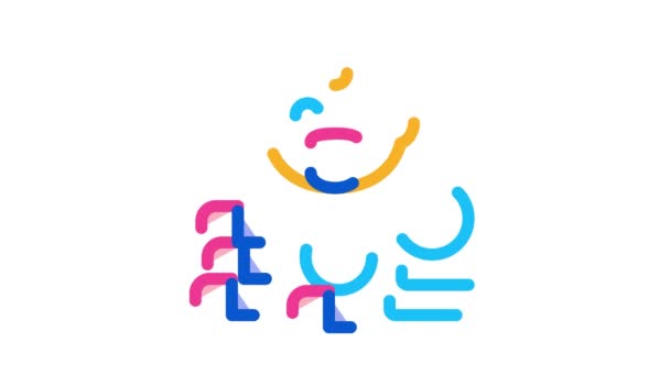 婴儿护理药丸Icon动画 — 图库视频影像