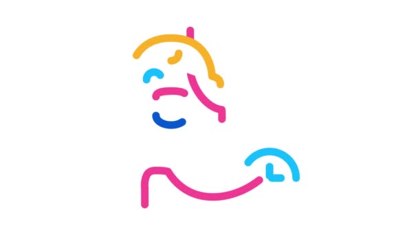 新生儿食管的工作Icon动画 — 图库视频影像