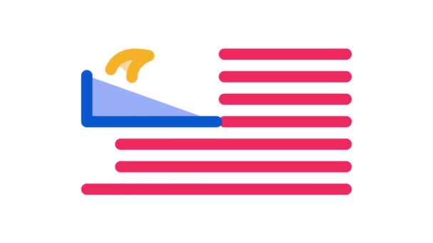 Bandera de malaysia Icon Animation — Vídeo de stock