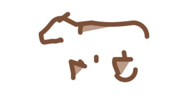 sağma İnek Simgesi Canlandırması