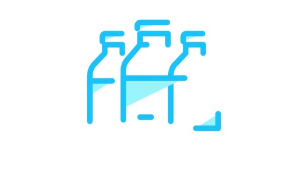 Flytande flaskor Ikonen Animation — Stockvideo