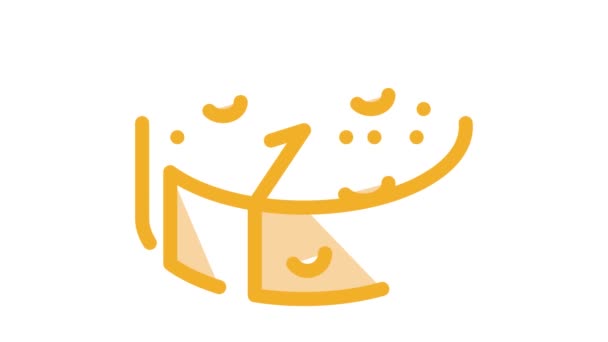 Cabeza de queso Icono Animación — Vídeo de stock