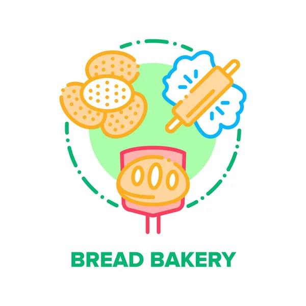 빵 바베큐 제품에 대한 색 삽화 평면적 인 그림 — 스톡 벡터