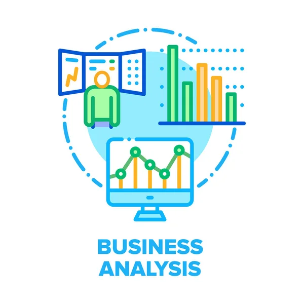 Business Analysis Market Vector Concept Color — Stockový vektor